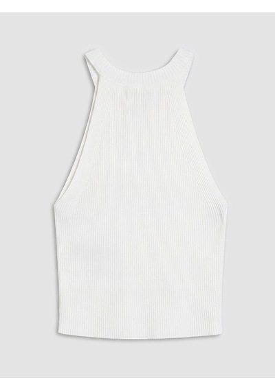 Lcw Comfort Ekru Halter Yaka Kadın Triko Atlet