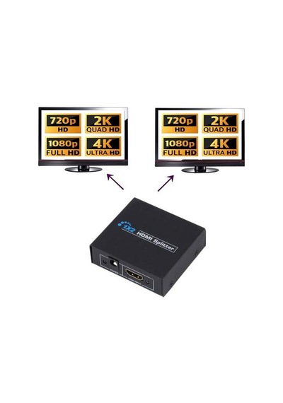 Primex Px 5002 1080P 2K 4K Uhd 2 Port Hdmı Spliter Adaptörlü