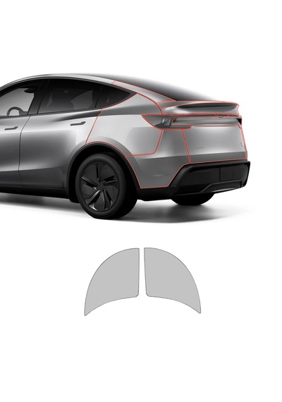 Tesla Model Y 2021 Juniper Arka Yarım Çamurluk, Hazır Kesim, 210 Mikron Ppf Tpu, Şeffaf Koruma Filmi