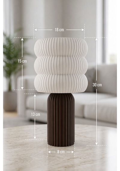 Soho Model - Led Abajur - Masa Lambası - Usb 5v İle Çalışır - Slim Led Aydınlatması Dahildir - Dekoratif Lamba - Renk Seçenekli Çok Renkli