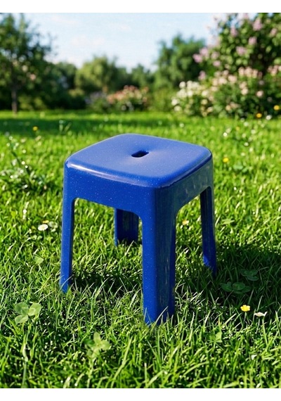 Mavi, Plastik Alaska Model Sağlam Tabure 36x36x46cm