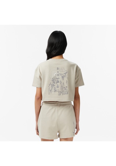 Unıted4 Regular Fit Kadın Krem T-shirt Shadow