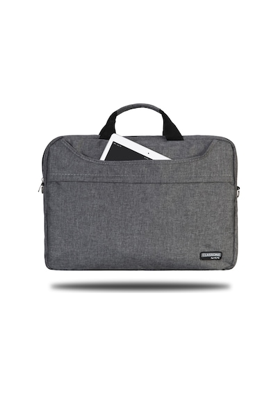Classone TL2564 WTXPRO Su Geçirmez Kumaş 15.6" Uyumlu Laptop Notebook El Çantası Gri