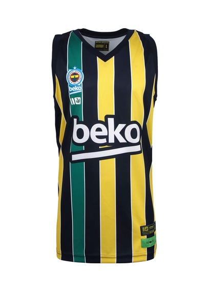 Fenerbahçe Gerı Dönüsümlü Polyester Basket Forma Sarı-lacıvert-yeşil