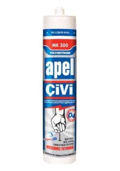 Mitre Apel Silikon Sıvı Çivi Montaj Kit Güçlü Yapıştırıcı 390 Gr 30 Adet