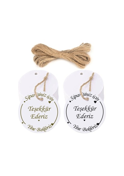 100 Adet Yuvarlak Kart Etiket Siparişiniz İçin Teşekkür Ederiz