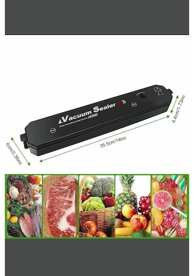 Vacuum Sealer Ev Tipi Vakumlama Ve Yapıştırma Makinesi + 10 Adet Vakum Poşeti 4741