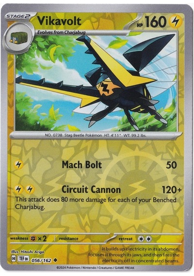 Vikavolt Reverse Holo 056/162 - Temporal Forces - Pokemon Kartı Mint