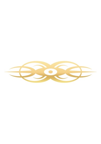 Göz Tribal Sticker 17x17 Cm Gold