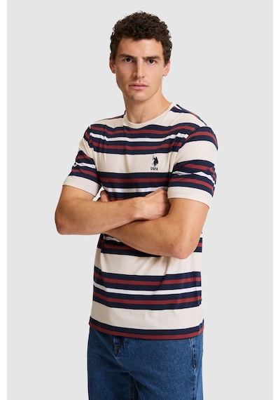 U.S. Polo Assn. U.s. Polo Assn. Erkek Krem Tişört 50326971-vr071