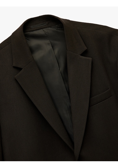 Koton Regular Fit Viskon Karışımlı Kapaklı Cepli Uzun Kollu Mono Yaka Blazer Ceket Kahverengi 6wam50003ıw Kahverengi Koton Regular Fit Viskon Karışımlı Kapaklı Cepli Uzun Kollu Mono Yaka Blazer Ceket Kahverengi 6wam50003ıw Kahverengi