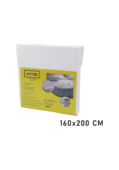 Çift Kişilik Yatak Koruyucu Sıvı Geçirmez Alez 160x200cm Hava Alır Antialer Açık Mavi