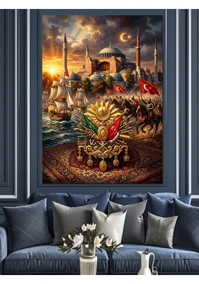 İstanbul Fetih Ve Ayasofya Dekoratif Kanvas - Mdf Ahşap Tablo