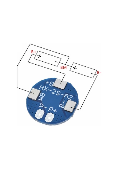 Bakayelektronik-2S 5A Bms Lityum Li-İon Batarya Koruma Kartı