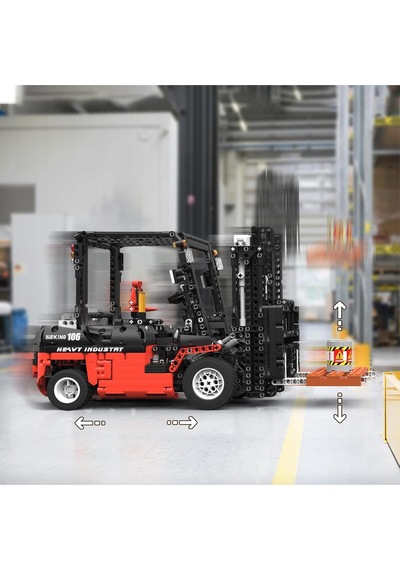 Jm Bricklayer Teknik Forklift Yapı Blokları, 2,4 Ghz Rc Uzaktan Kumandalı Parçalı Setler Çok Renkli
