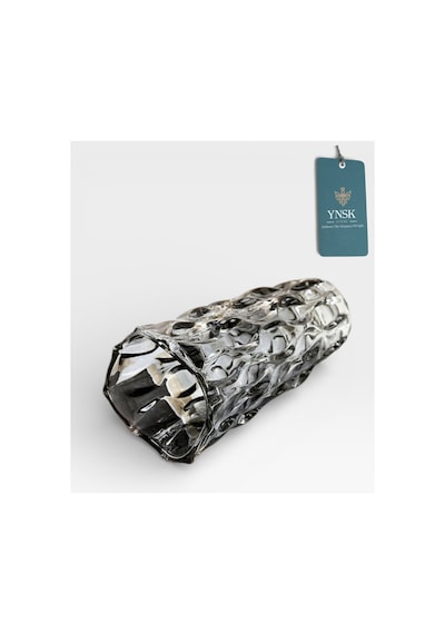 Chacha Home Luxury Prısm İthal Cam Vazo 24x13 Cm Füme