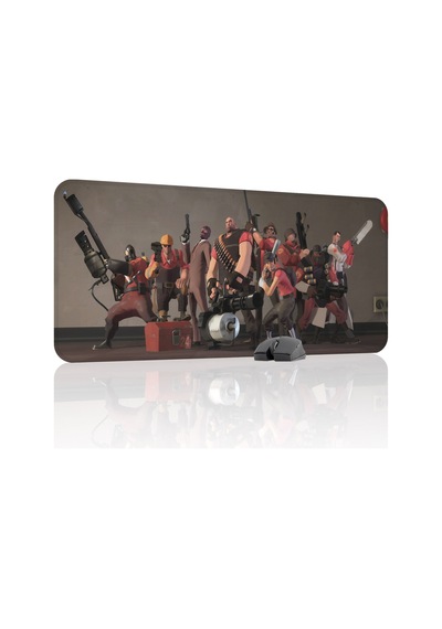 Team Fortress Kaymaz Dikişli Kauçuk Oyuncu Mousepad V2 - 90x40 Xxl Gaming Mouse Pad Fare Altlığı