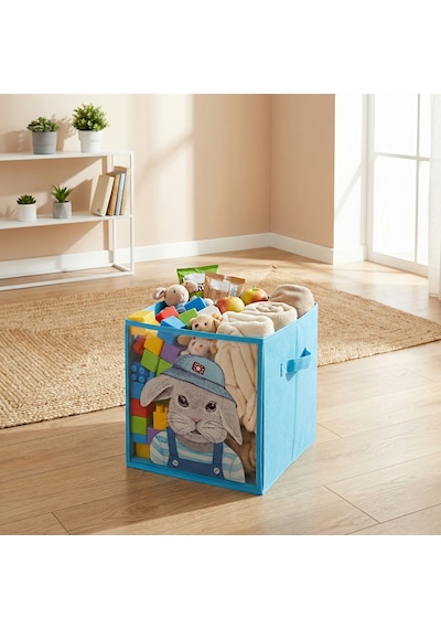 Koçtaş Tavşan Desenli Pvc Kutu 30 x 30 CM Mavi