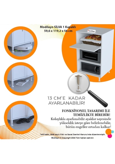 Armin Tek Kapaklı 59,6 X 119,2 X 56 Cm Mini Fırın Mikrodalga Fırın Dolabı Çok Amaçlı Mutfak Dolabı Beyaz Armin Tek Kapaklı 59,6 X 119,2 X 56 Cm Mini Fırın Mikrodalga Fırın Dolabı Çok Amaçlı Mutfak Dolabı Beyaz