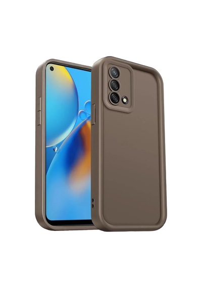 Newface Oppo A74 4g Kılıf Viera Silikon - Kahverengi