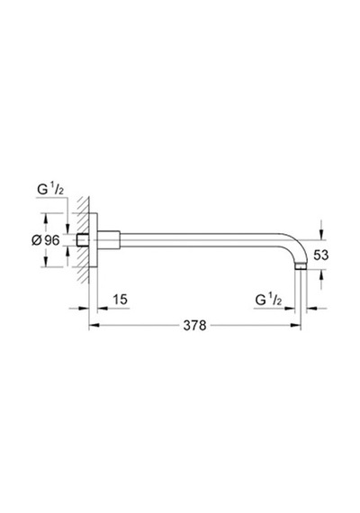 Tepe Duşu Dirseği Raihshower Modern Krom 38 Cm. Diğer