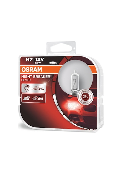 Osram Night Breaker Silver H7 Ampul Takımı %100 Daha Fazla Işık