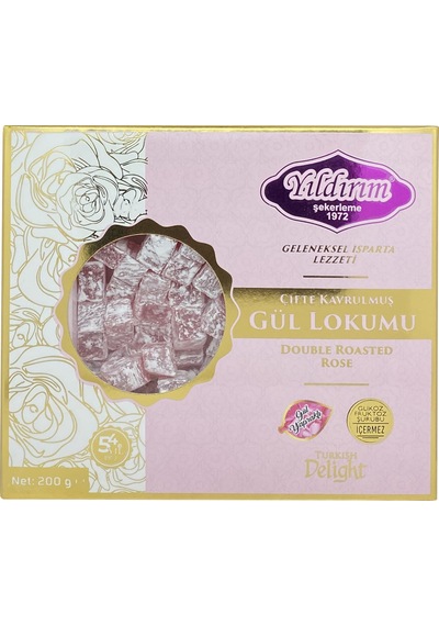 Yıldırım Şekerleme Çifte Kavrulmuş Gül Lokumu 200 G