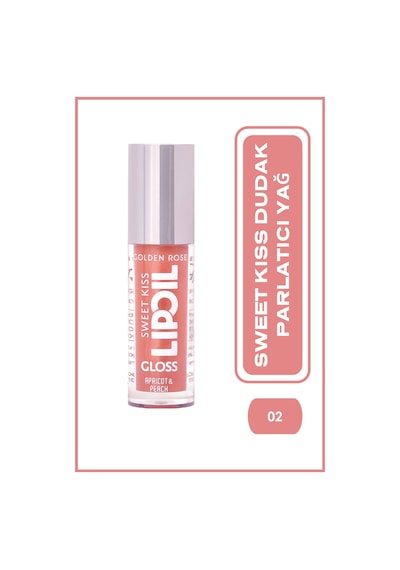 Golden Rose Sweet Kiss Rosehip Murumuru ve Jojoba Yağı İçeren Meyveli Dudak Parlatıcı Yağ 02