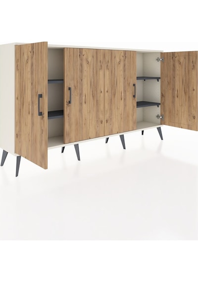 Arges Konsol 4 Raflı 4 Kapaklı 176x30x99 Aytaşı-çam/antrasit Atlas Çam/antrasıt - Aytası Arges Konsol 4 Raflı 4 Kapaklı 176x30x99 Aytaşı-çam/antrasit Atlas Çam/antrasıt - Aytası