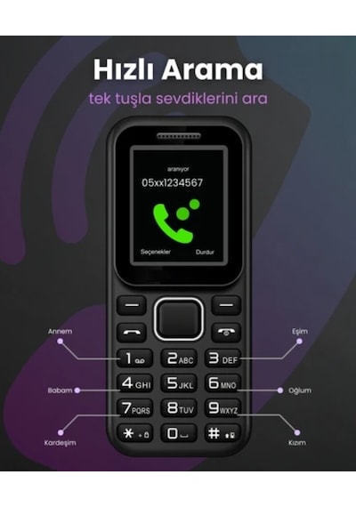 Kamerasız Tuşlu Telefon Asker Telefonu Radyo Mp3 Fenerli Bluetooth Yaşlı Telefonu Öğrenci Telefonu