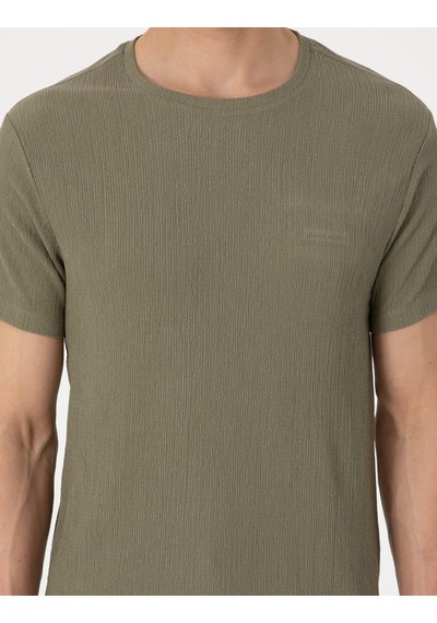 Pierre Cardin Erkek Haki Tişört 50306802-vr027 Haki