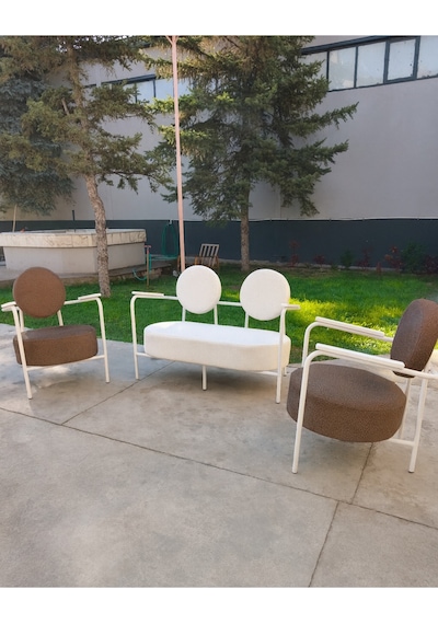 Azra Mobilya Venüs Koltuk Takımı Beyaz İskelet Modern Koltuk Seti Ofis Ve Ev Kullanımı Soft Kumaş Kahverengi Azra Mobilya Venüs Koltuk Takımı Beyaz İskelet Modern Koltuk Seti Ofis Ve Ev Kullanımı Soft Kumaş Kahverengi