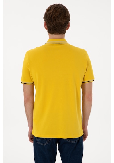 U.S. Polo Assn. Erkek Regular Fit Polo Yaka Sarı Basic Tişört 50306011-VR094