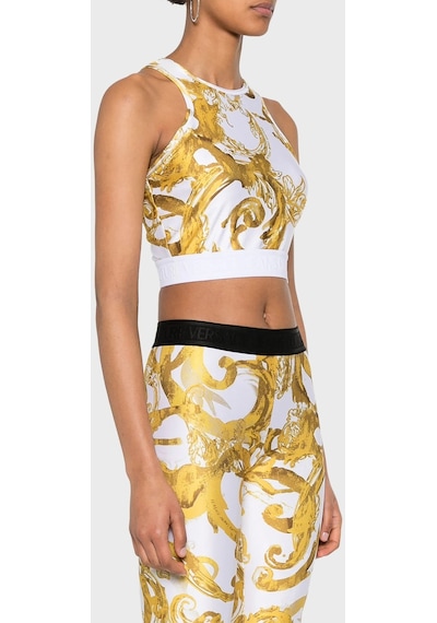 Versace Jeans Couture Kadın Top 76ham227 Js292 G03 Beyaz-gold Beyaz - Altın