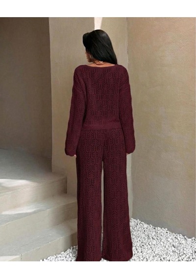 Hidafashion Ajurlu Takım Bordo