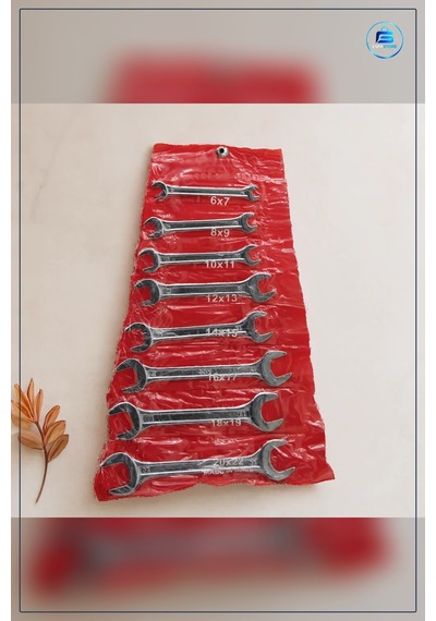 Açık Uçlu Anahtar Takımı 8 Parça 6 İla 22 Mm Krom Vanadyum Çelik