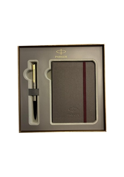 Parker Hediye Seti Gt Gold Krom Roller Kalem + Defter Çok Renkli