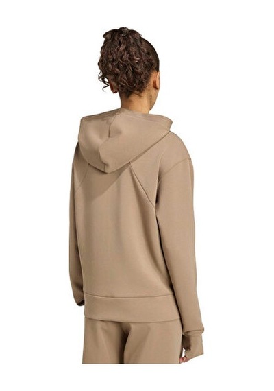Adidas D4t Fz Hoodıe Kadın Antrenman Ceketi Ks3301 Haki
