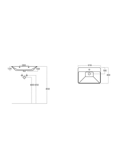Banos Roomart 2 Kapaklı Lavabolu Ahşap-Antrasit Mdf 100 Cm Banyo Antrasit