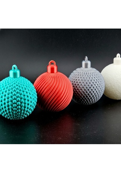 3d Baskı Yılbaşı Ağacı Süsü Seti Kar Tanesi Ve Modern Tasarım 4'lü Dekoratif Top Süs