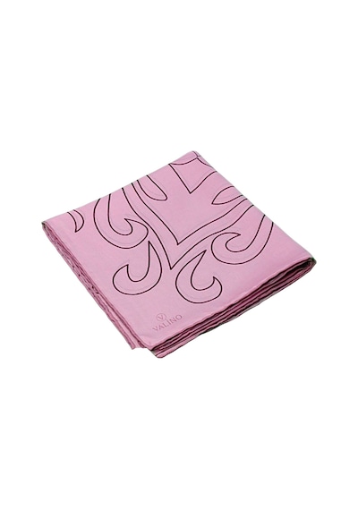 Mim Eşarp Valino Degrade Desenli Şifon Eşarp 90x90 Cm Açık Pembe