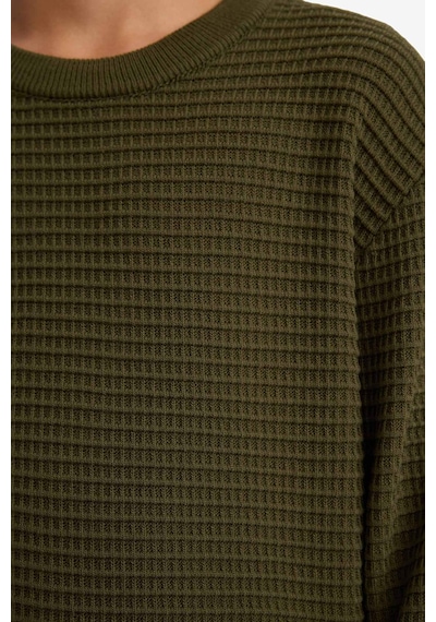 Defacto Erkek Çocuk Bisiklet Yaka Triko Kazak G4608a825cwkh438 Haki-kh438