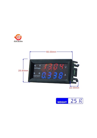 100v 3bit Kırmızı Mavi-m4430 Dc 100v 200v 500v 10a Elektronik Dijital Voltmetre Ampermetre 0.2 Kablo Bulucu & Test Cihazı 43850206