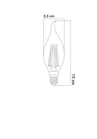 Tr 10 Adet Led Filament Ampul, E14 Duy, 4w, Kıvrık Buji, Gün Işığı, Dimmerli Genel