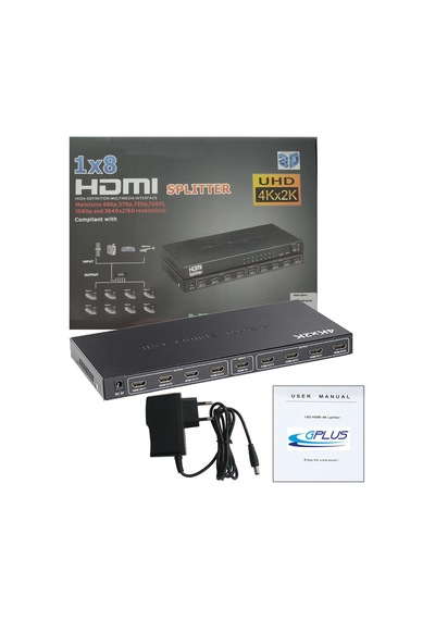 Gplus 4k108 Hdmı Splitter 8 Port 4k Ultra Hd 3d Görüntü Çoklayıcı
