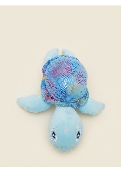 Peluş Kaplumbağa Parlak Kumaş-25 Cm Mavi