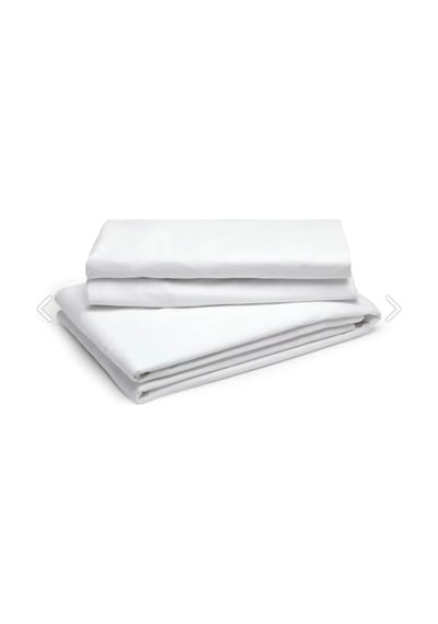 Beyaz 5 Adet Düz Tek Kişilik %100 Pamuk Otel Çarşaf 160×240 Cml