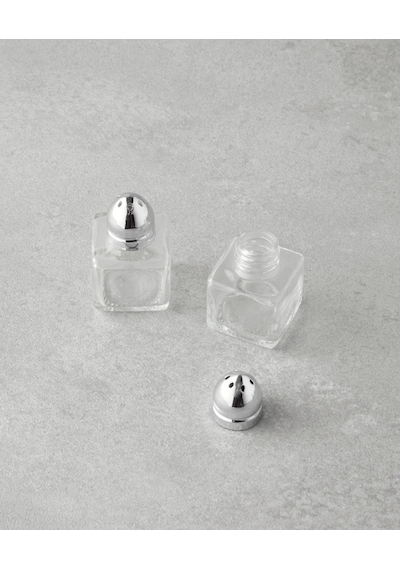 English Home Lelia Cam 2'li Tuzluk Biberlik 4x5 Cm Silver