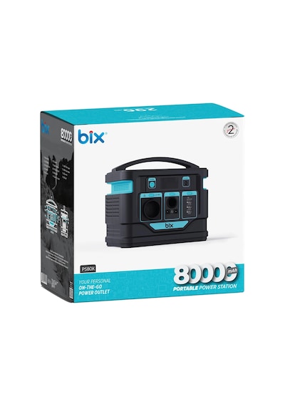 Bix Ps80k Taşınabilir Güç Kaynağı - Ac/dc/usb, Güneş Paneli Uyumlu - 80000mah 296wh 300w Taşınabilir Siyah