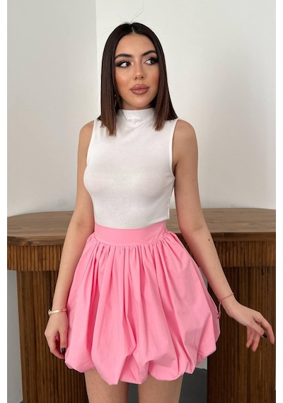 Alemdarshop Pembe Poplin Balon Etek